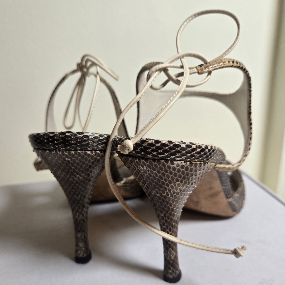Vintage Gucci Brown Snakeskin Women's Heels - Picture 2 of 7
